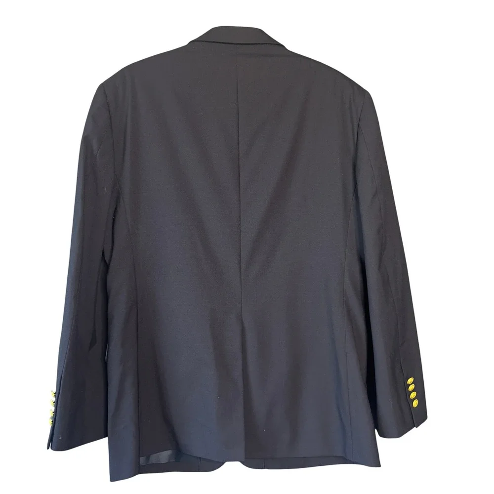 JOS. A.‎ BANK Mens 43R Blazer Jacket Navy Blue Wool Two Button Classic Business